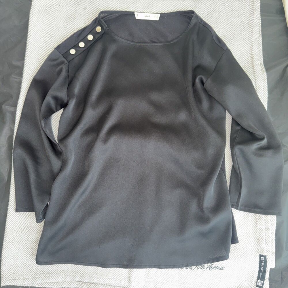 MNG Black Blouse Size XS